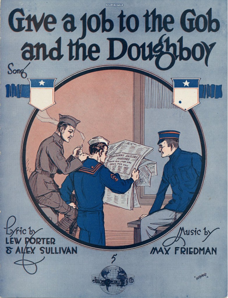 Give a job to the gob and the doughboy. 1919. 