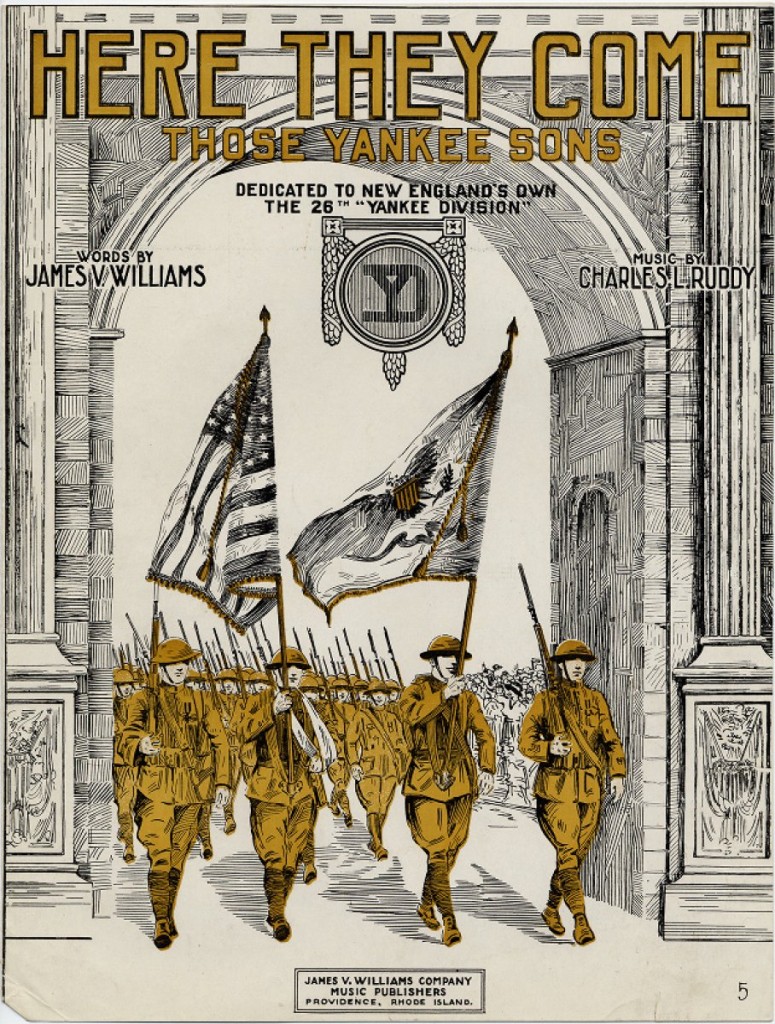 Here they come, those Yankee sons. 1919. World War I Sheet Music.