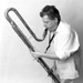 man playing a large brass instrument