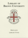Customized digital bookplate for Berylson Family Latin American Studies Library Fund