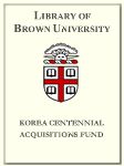 Customized digital bookplate for Korea Centennial Acquisitions Fund