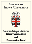 Customized digital bookplate for George Adolph Davis '50 Library Acquisition and Preservation Fund
