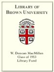 Customized digital bookplate for W. Duncan MacMillan '53 Library Fund