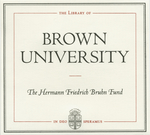 Customized digital bookplate for Hermann Friedrich Bruhn Special Collections Fund