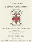 Customized digital bookplate for Hermann Friedrich Bruhn Book Fund