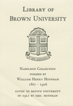 Customized digital bookplate for William Henry Hoffman Napoleonic Collection Fund