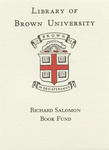 Customized digital bookplate for Richard Salomon Book Fund