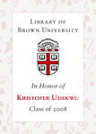 Kristofer Udekwu, Class of 2008