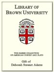 Customized digital bookplate for Deborah Stewart Adams to the Harris Collection