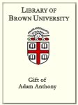 Customized digital bookplate for Adam Anthony