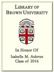 Isabelle M. Aubrun, Class of 2016