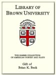 Customized digital bookplate for Brian K. Beck to the Harris Collection