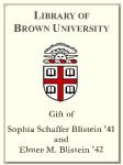 Customized digital bookplate for Sophia Schaffer Blistein '41 and Elmer M. Blistein '42