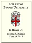Sophia R. Blistein, Class of 2016