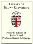 Customized digital bookplate for From the Library of Judith T. and Professor Kermit S. Champa