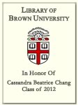 Cassandra Beatrice Chang, Class of 2012