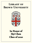 Siyi Chen, Class of 2020