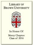 Mercy Chaptoo, Class of 2016