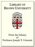 Customized digital bookplate for From the Library of Professor Joseph T. Criscenti