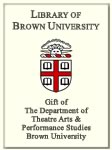 Customized digital bookplate for the Department of Theatre Arts & Performance Studies, Brown University