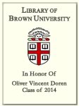 Oliver Vincent Doren, Class of 2014