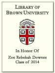 Zoe Rebekah Downes, Class of 2014