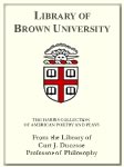 Customized digital bookplate for Professor Curt J. Ducasse to the Harris Collection