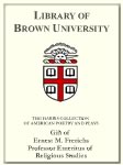 Customized digital bookplate for Ernest M. Frerichs, Professor Emeritus of Religious Studies, to the Harris Collection