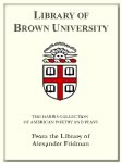 Customized digital bookplate for Alexander Fridman to the Harris Collection
