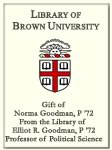 Customized digital bookplate for Norma Goodman, From the Library of Professor Elliot R. Goodman