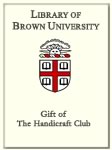 Customized digital bookplate for The Handicraft Club