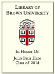 John Paris Hare, Class of 2014