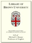 Customized digital bookplate for Professor Michael S. Harper to the Harris Collection