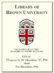 Customized digital bookplate for Thomas G.D. Hesslein '57, P94 and Pat Hesslein, P94, to the Harris Collection