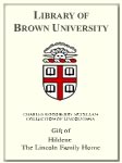 Customized digital bookplate for Hildene, The Lincoln Family Home, to the Lincoln Collection