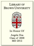 Angela Hua, Class of 2008, MD 2012