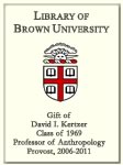 Customized digital bookplate for Professor David I. Kertzer