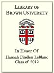 Hannah Findlen LeBlanc, Class of 2012