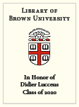 Didier Lucceus, Class of 2020