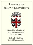 Customized digital bookplate for From the Library of Arnold Macdonald, Class of 1939