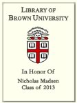 Nicholas Madsen, Class of 2013