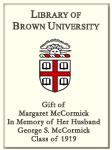 Customized digital bookplate for Margaret McCormick