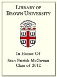 Sean Patrick McGowan, Class of 2012