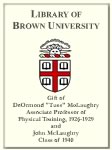 Customized digital bookplate for Professor DeOrmond 