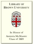 Antonia McMaster, Class of 2009