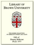Customized digital bookplate for Hassan Mekouar, Ph.D. 1977 to the Harris Collection