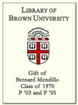 Customized digital bookplate for Bernard Mendillo, Class of 1970, P '03 and P '05