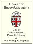 Customized digital bookplate for Camila Migueis