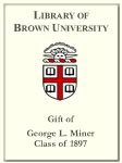 Customized digital bookplate for George L. Miner, Class of 1897