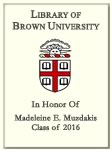 Madeleine E. Muzdakis, Class of 2016